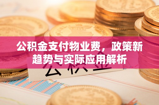 邵阳县公积金支付物业费，政策新趋势与实际应用解析