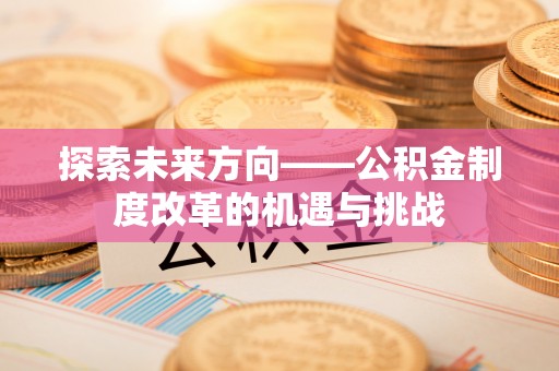 邵阳县探索未来方向——公积金制度改革的机遇与挑战