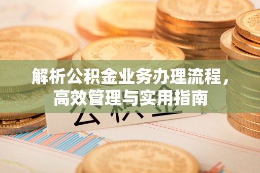邵阳县解析公积金业务办理流程，高效管理与实用指南