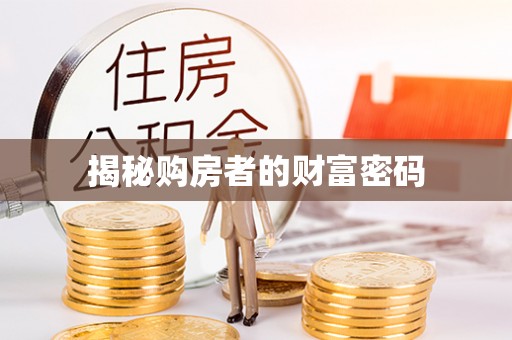邵阳县揭秘购房者的财富密码