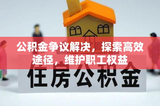 邵阳县公积金争议解决，探索高效途径，维护职工权益