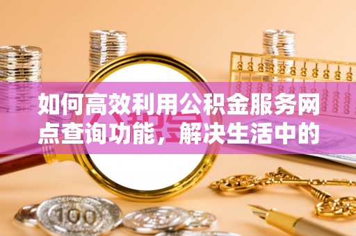 邵阳县如何高效利用公积金服务网点查询功能，解决生活中的资金难题